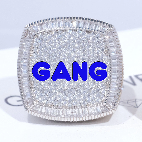 CUSTOM LETTER 3D ICED RING