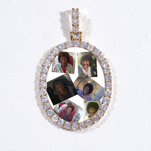 3D Oval Custom Picture Pendant