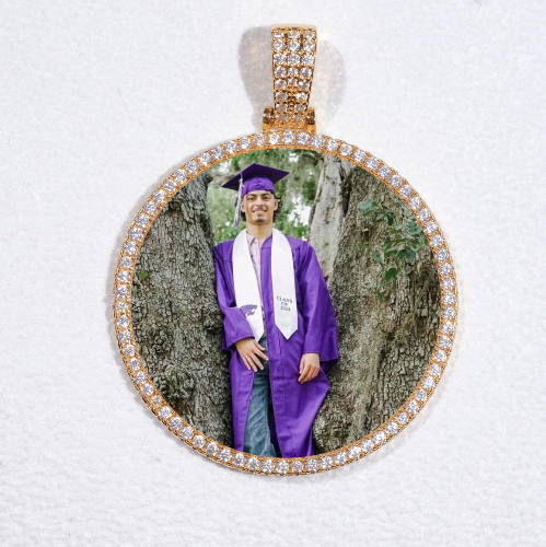 MEDIUM 3D CIRCLE CUSTOM PICTURE PENDANT