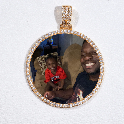 MEDIUM 3D CIRCLE CUSTOM PICTURE PENDANT