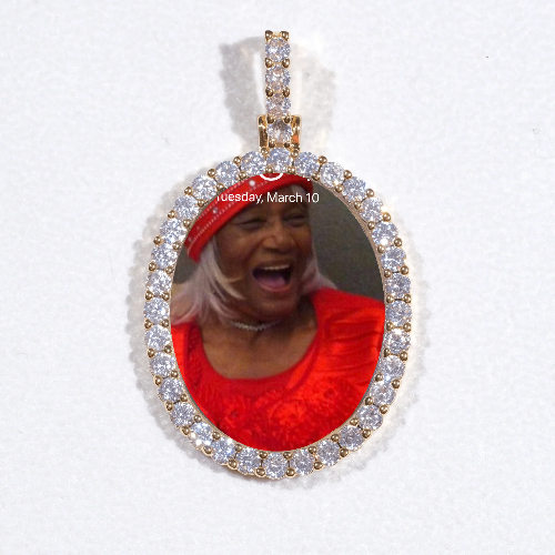 3D Oval Custom Picture Pendant