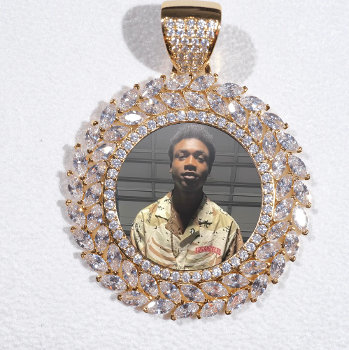 Large 3D Wheat Ear Custom Picture Pendant
