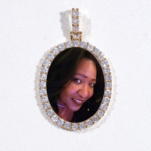 3D Oval Custom Picture Pendant