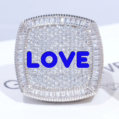 CUSTOM LETTER 3D ICED RING
