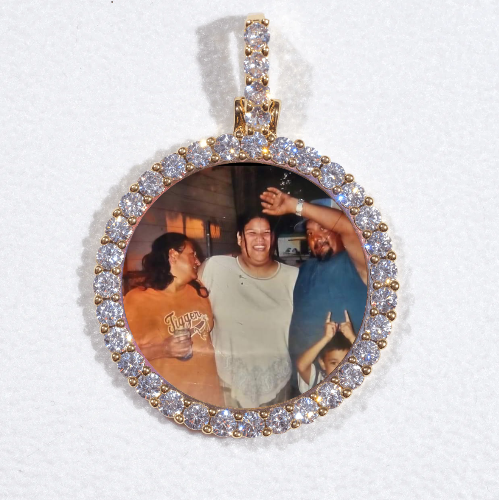 3D CIRCLE CUSTOM PICTURE PENDANT SMALL SIZE
