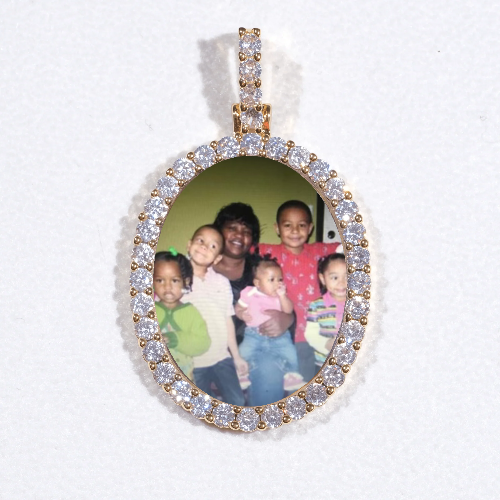 3D Oval Custom Picture Pendant