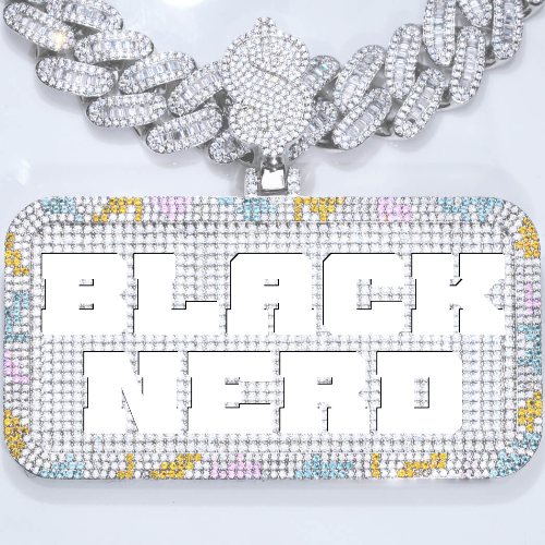 CUSTOM LETTER NECKLACE 3D COLORFUL SQUARE