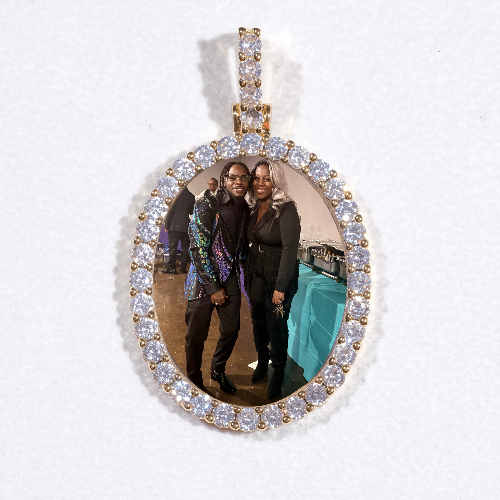 3D Oval Custom Picture Pendant