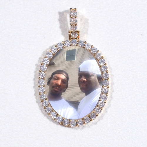 3D Oval Custom Picture Pendant