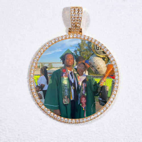 MEDIUM 3D CIRCLE CUSTOM PICTURE PENDANT