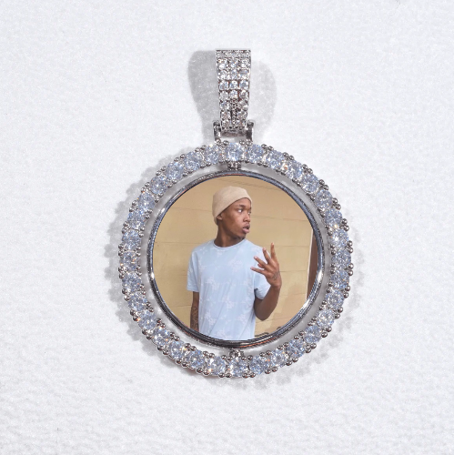 3D Spinning 2-Faced Custom Picture Pendant