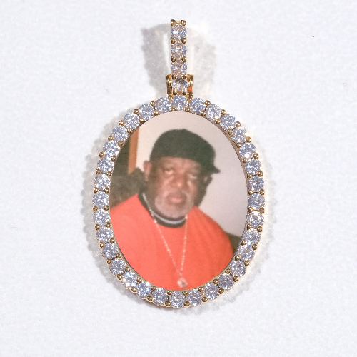 3D Oval Custom Picture Pendant