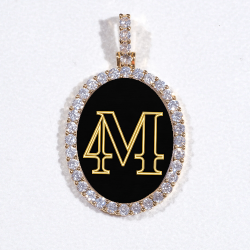 3D Oval Custom Picture Pendant
