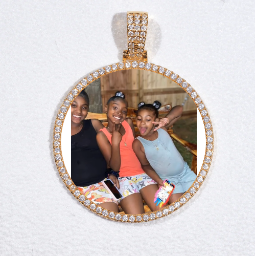 MEDIUM 3D CIRCLE CUSTOM PICTURE PENDANT