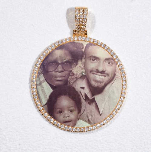 MEDIUM 3D CIRCLE CUSTOM PICTURE PENDANT