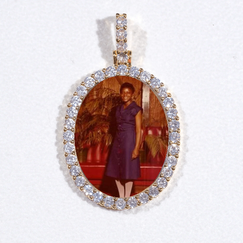 3D Oval Custom Picture Pendant