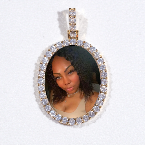 3D Oval Custom Picture Pendant