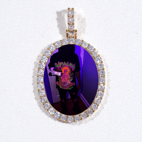 3D Oval Custom Picture Pendant