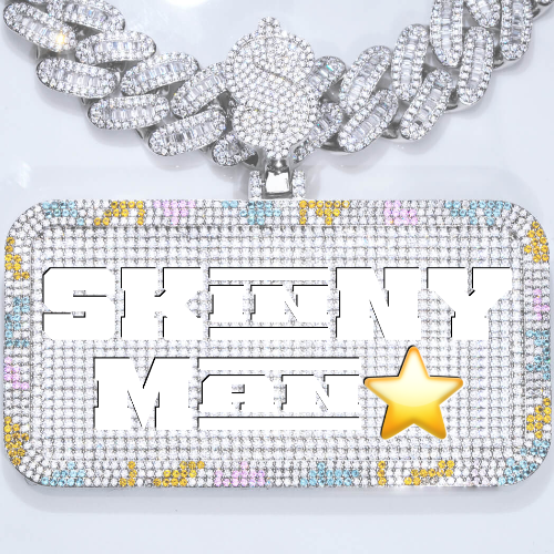 CUSTOM LETTER NECKLACE 3D COLORFUL SQUARE