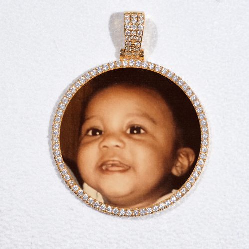 MEDIUM 3D CIRCLE CUSTOM PICTURE PENDANT