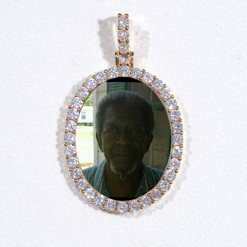 3D Oval Custom Picture Pendant