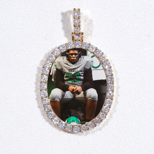 3D Oval Custom Picture Pendant