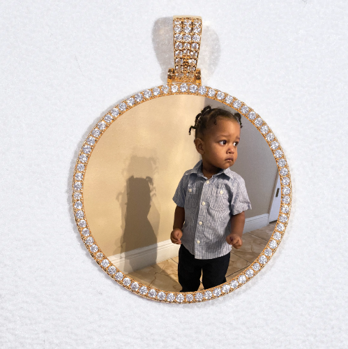 MEDIUM 3D CIRCLE CUSTOM PICTURE PENDANT