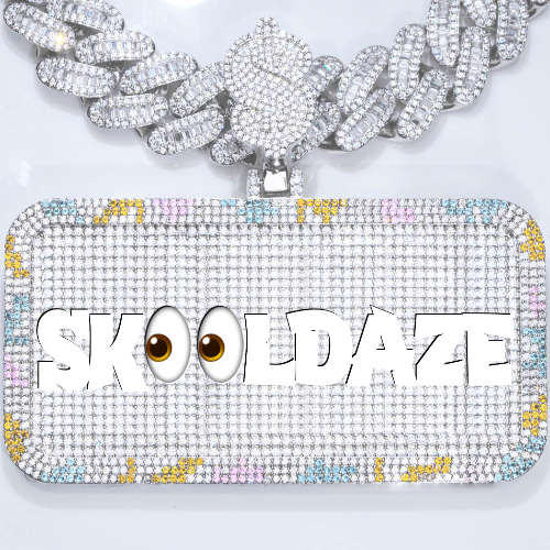 CUSTOM LETTER NECKLACE 3D COLORFUL SQUARE
