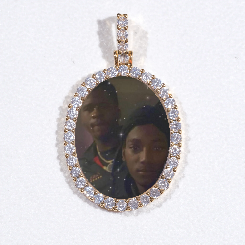 3D Oval Custom Picture Pendant