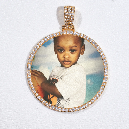 MEDIUM 3D CIRCLE CUSTOM PICTURE PENDANT