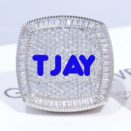 CUSTOM LETTER 3D ICED RING