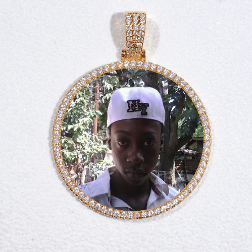 MEDIUM 3D CIRCLE CUSTOM PICTURE PENDANT