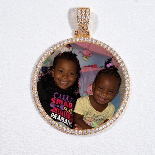 MEDIUM 3D CIRCLE CUSTOM PICTURE PENDANT