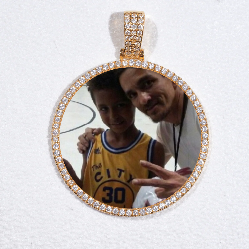 MEDIUM 3D CIRCLE CUSTOM PICTURE PENDANT
