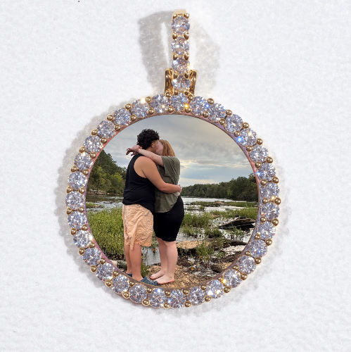 3D CIRCLE CUSTOM PICTURE PENDANT SMALL SIZE
