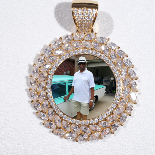 Large 3D Wheat Ear Custom Picture Pendant