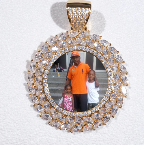 Large 3D Wheat Ear Custom Picture Pendant