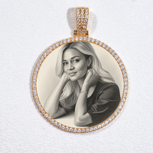 MEDIUM 3D CIRCLE CUSTOM PICTURE PENDANT