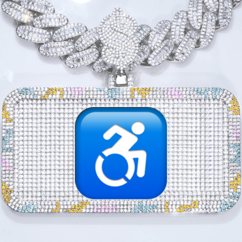 CUSTOM LETTER NECKLACE 3D COLORFUL SQUARE
