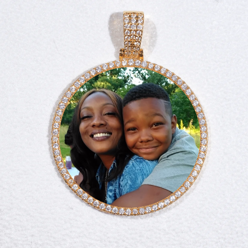 MEDIUM 3D CIRCLE CUSTOM PICTURE PENDANT