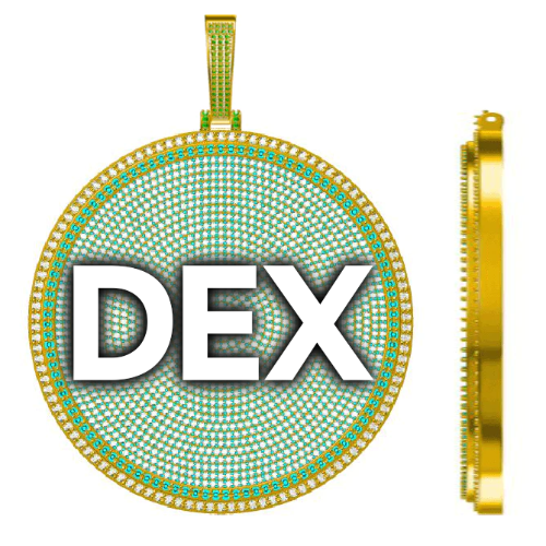 CUSTOM LETTER NECKLACE 3D BIG DISC