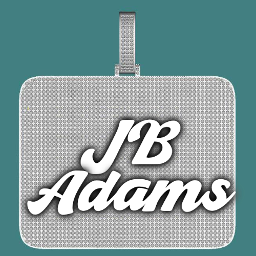 CUSTOM LETTER NECKLACE 3D BIG SQUARE