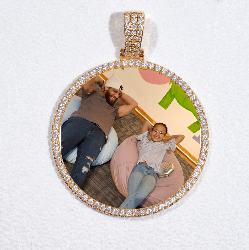 MEDIUM 3D CIRCLE CUSTOM PICTURE PENDANT