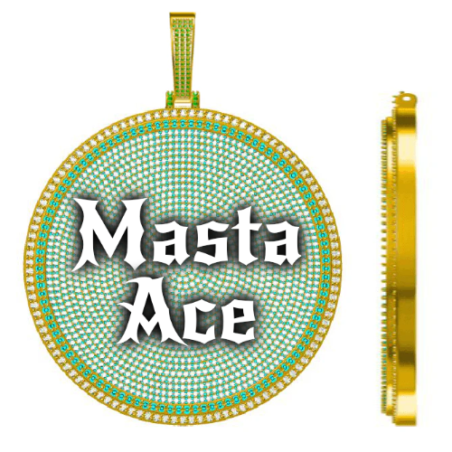 CUSTOM LETTER NECKLACE 3D BIG DISC