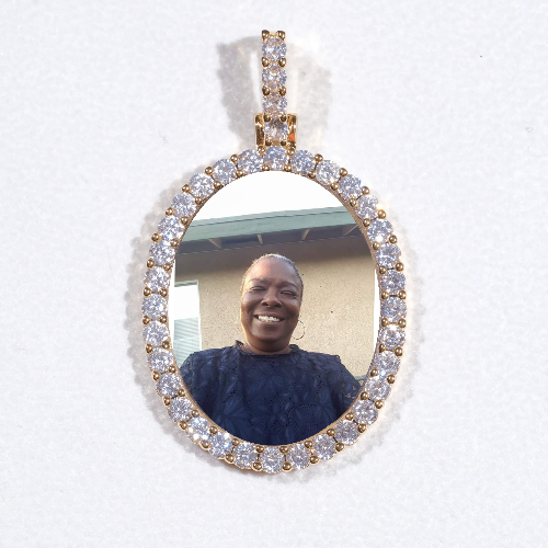 3D Oval Custom Picture Pendant