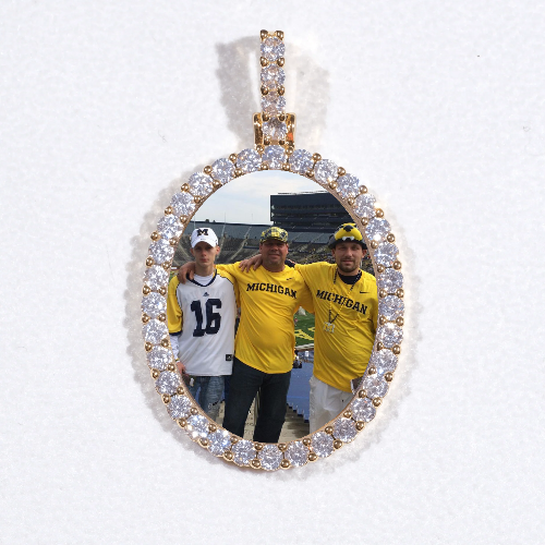 3D Oval Custom Picture Pendant