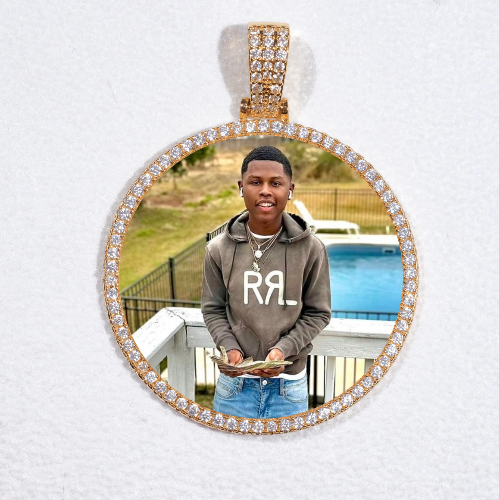 MEDIUM 3D CIRCLE CUSTOM PICTURE PENDANT
