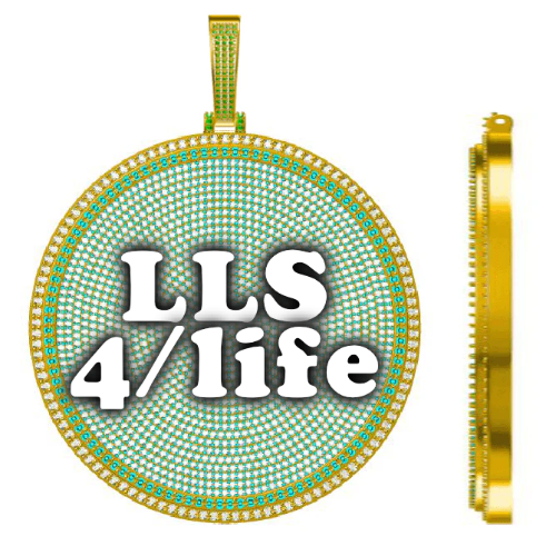 CUSTOM LETTER NECKLACE 3D BIG DISC