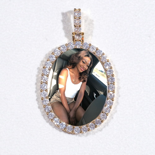 3D Oval Custom Picture Pendant