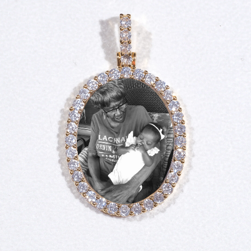 3D Oval Custom Picture Pendant